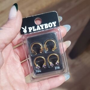 NEW PLAYBOY Gold and Purple Jewelry Set